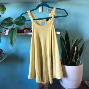 Light yellow Free People Tank Top